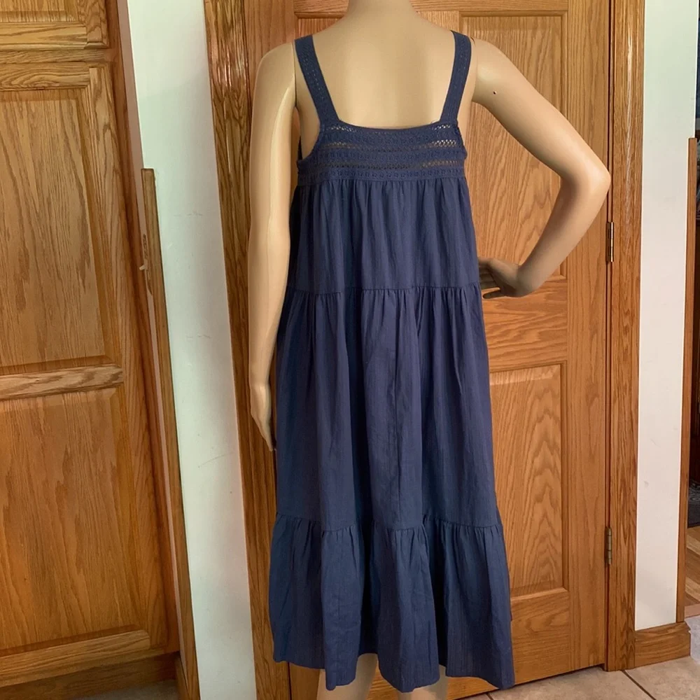 Universal Thread blue pheasant style crepe sun dress with fun top/strap … - Picture 3 of 9